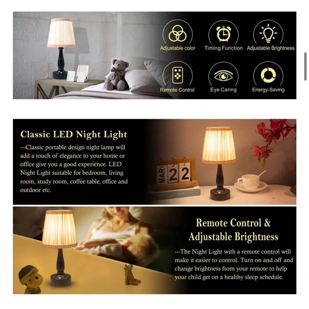 LED Dimmable Desk Lamps-Set of 2